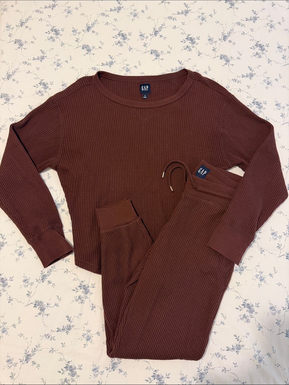 GAP Maroon Ribbed Thermal Coordinate / Co-Ords joggers S, XS